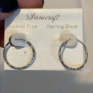 Sterling silver hoop earrings